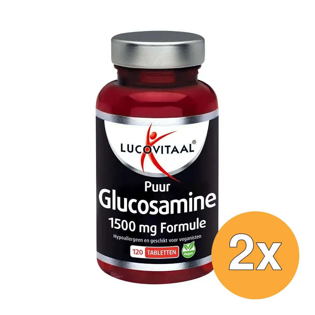 2x Lucovitaal Glucosamine Puur 1500mg Formule (120 tabletten)