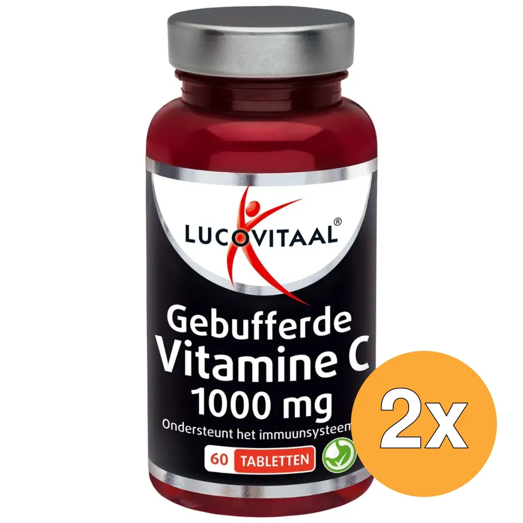 2x Lucovitaal Gebufferde Vitamine C 1000mg (60 tabletten)