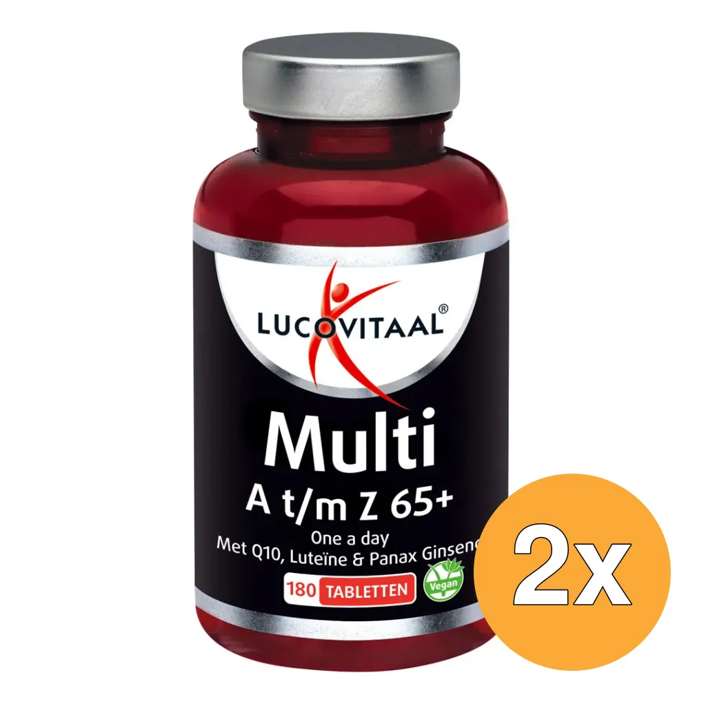 2x Lucovitaal Multi A-Z 65+ (180 tabletten)