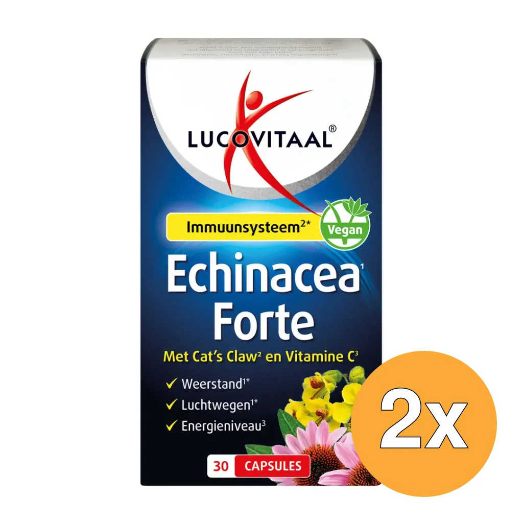 2x Lucovitaal Echinacea Forte+ Cat’s Claw (30 capsules)