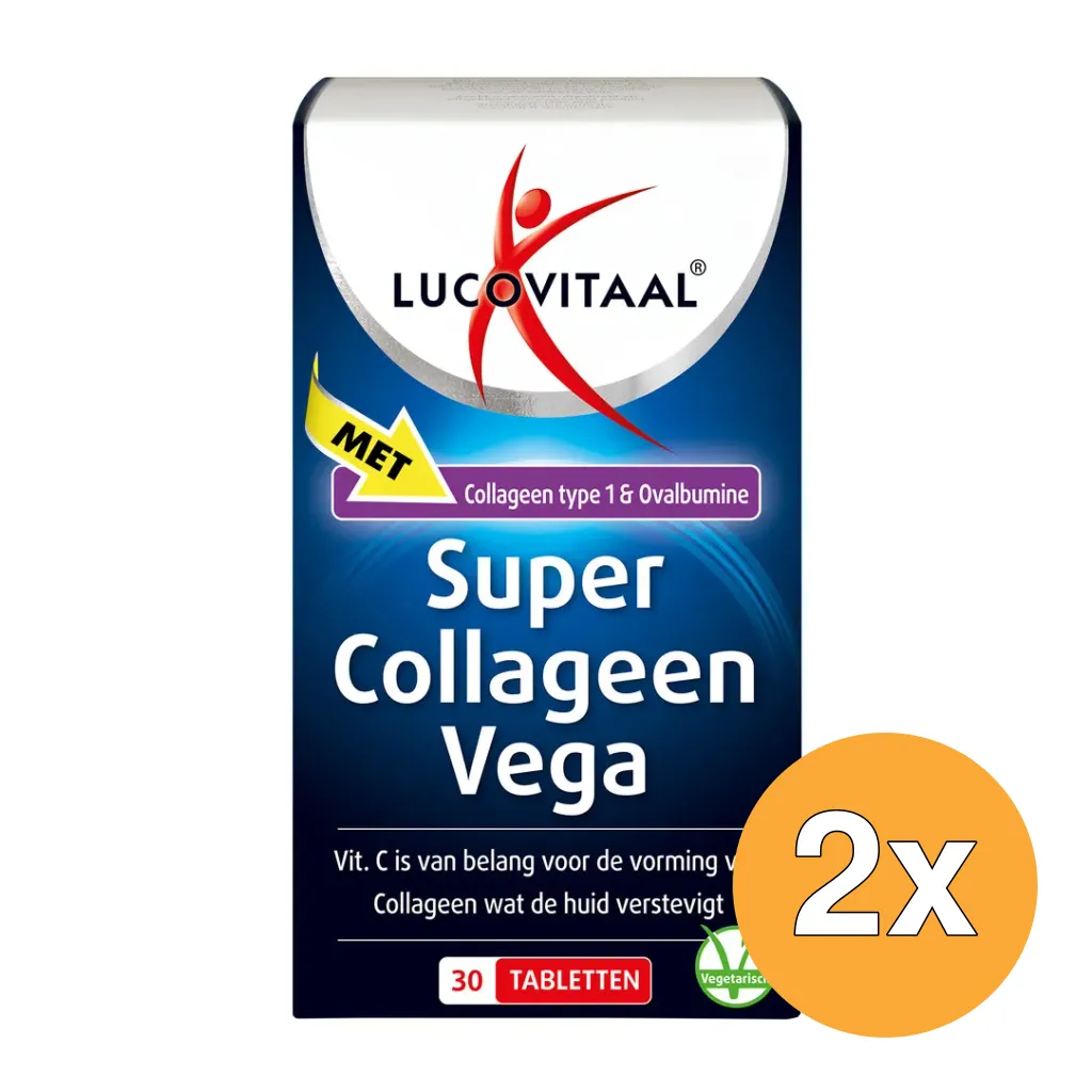 2x Lucovitaal Super Collageen Vega (30 tabletten)