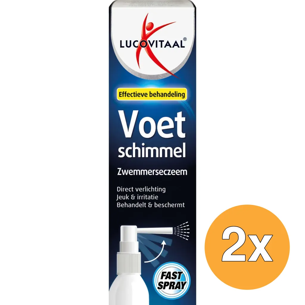 2x Lucovitaal Voetschimmel Spray Zwemmereczeem (25 ml)