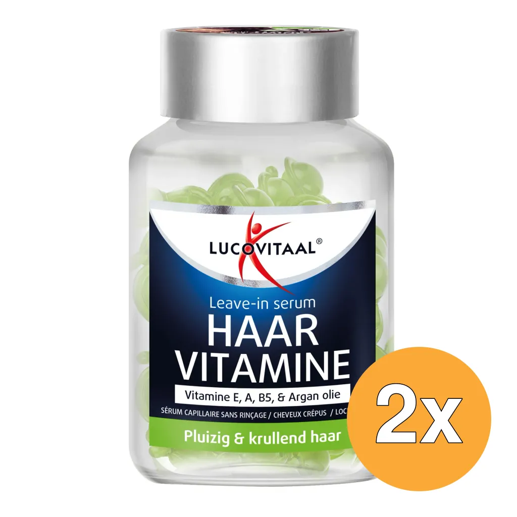 2x Lucovitaal Leave-in Serum Vitamine - Krullend Haar (25 twist capsules)