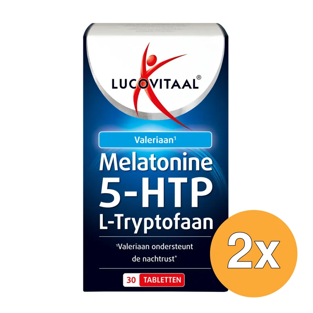 2x Lucovitaal Melatonine 5 HTP L-Tryptofaan (30 tabletten)