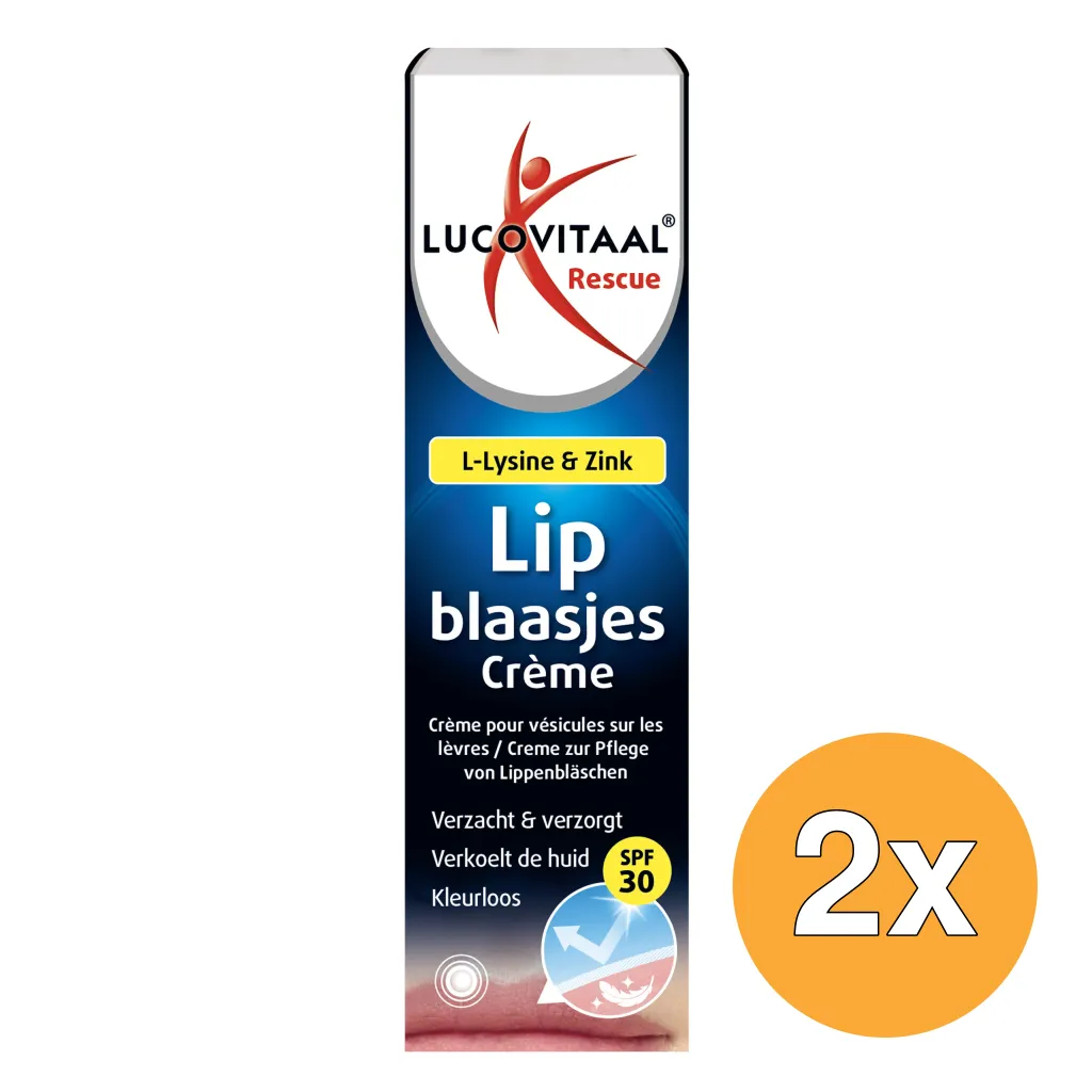 2x Lucovitaal Lipblaasjes Rescue Crème (7 ml)