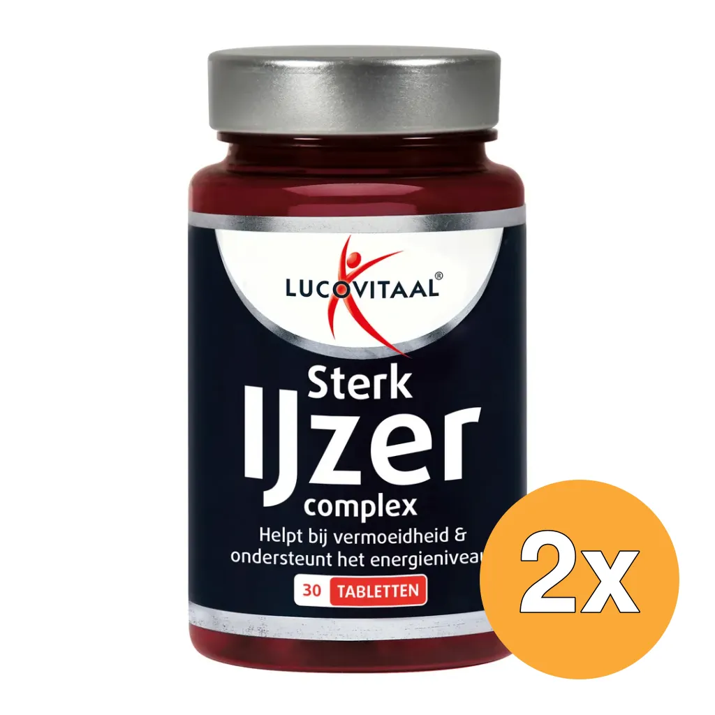 2x Lucovitaal Sterk IJzer Complex (30 tabletten)