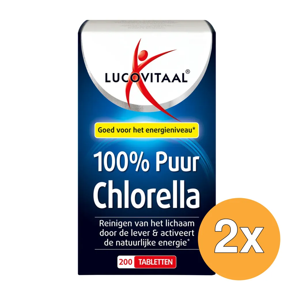 2x Lucovitaal Chlorella 100% Puur (200 tabletten)