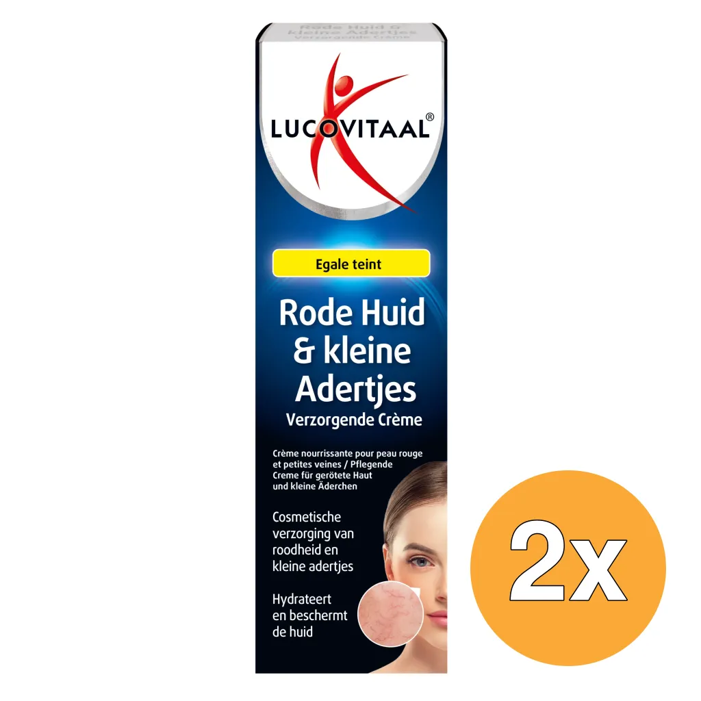 2x Lucovitaal Rode Huid & Kleine Adertjes Crème (30 ml)