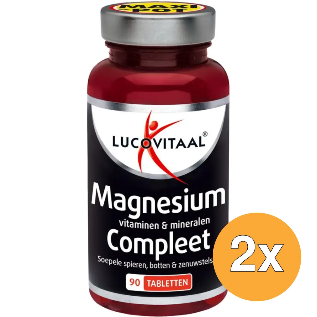 2x Lucovitaal Magnesium, Vitaminen & Mineralen Compleet (90 tabletten)