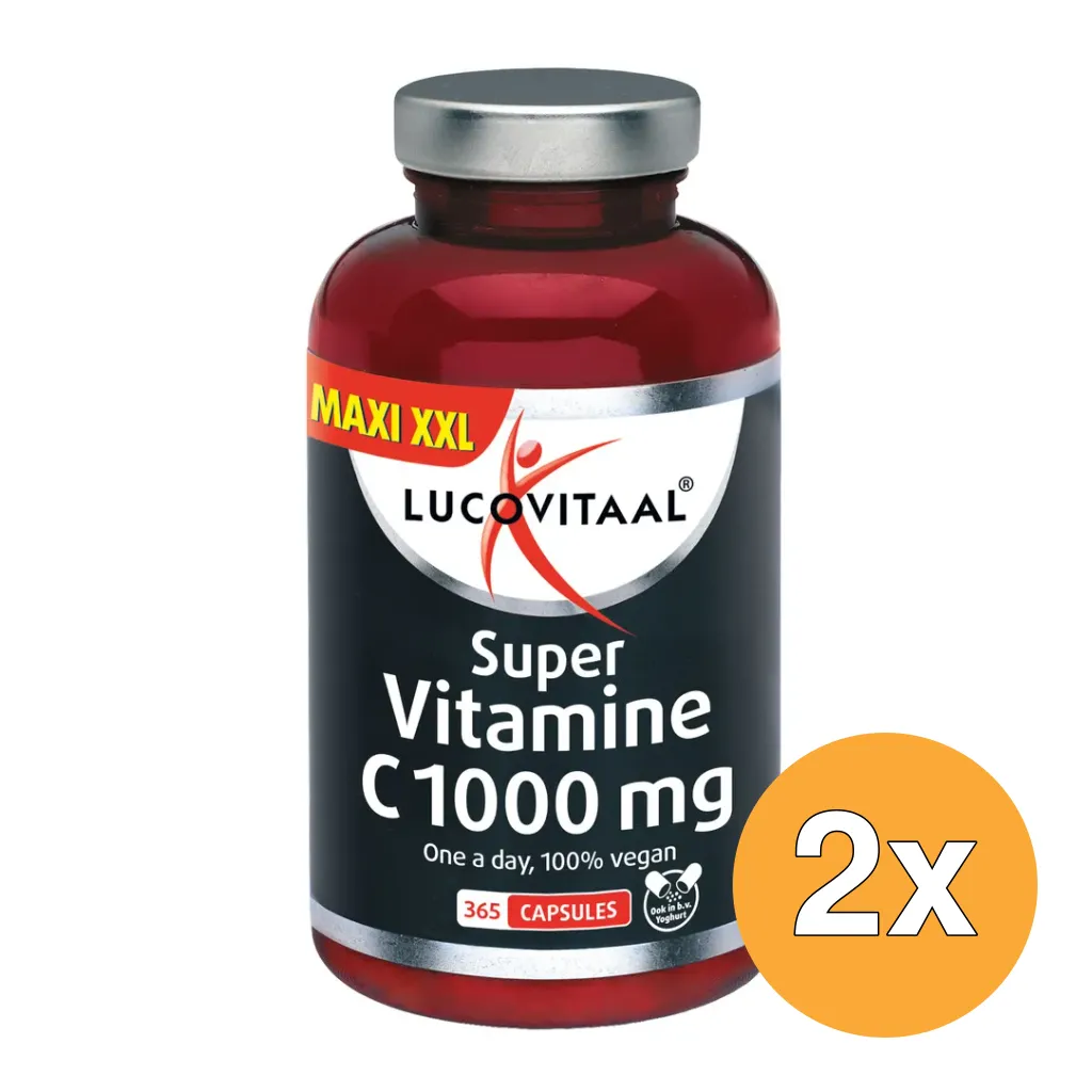 2x Lucovitaal Super Vitamine C 1000mg (365 capsules)
