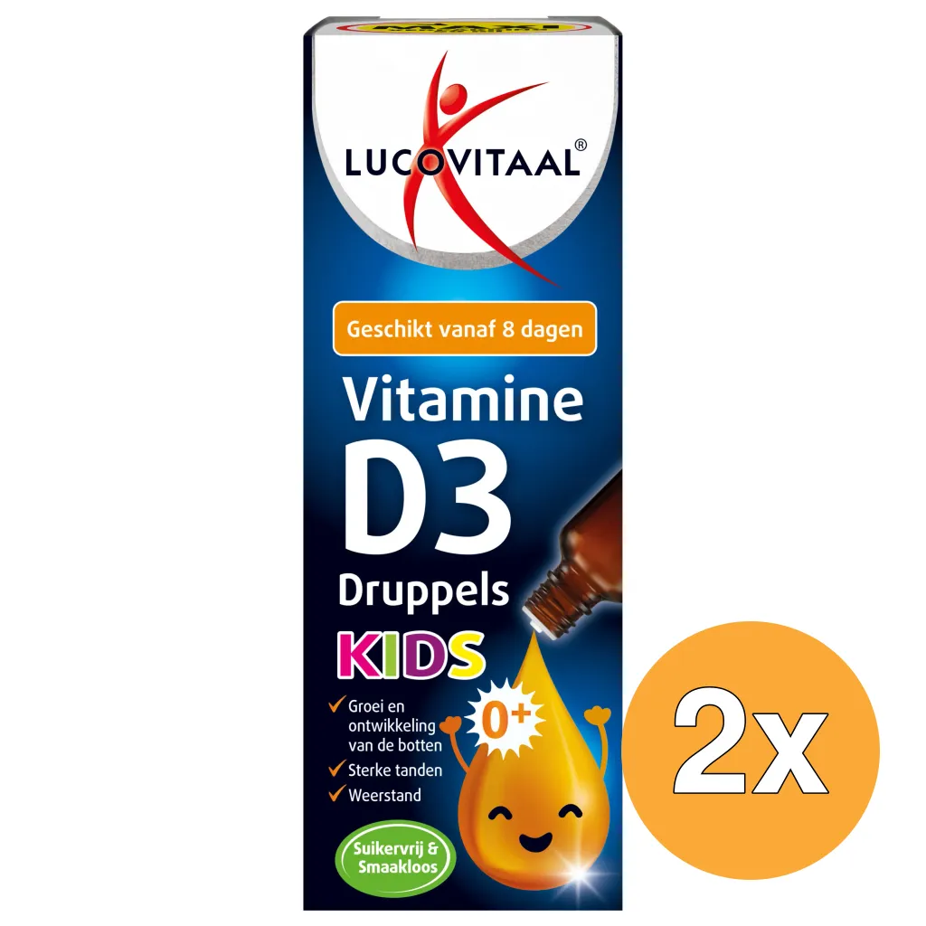 2x Lucovitaal D3 Vitamine Druppels Kids (50 ml)