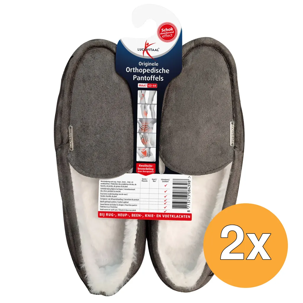 2x Lucovitaal Orth. Pantoffels 43-44 Hanger (1 paar)