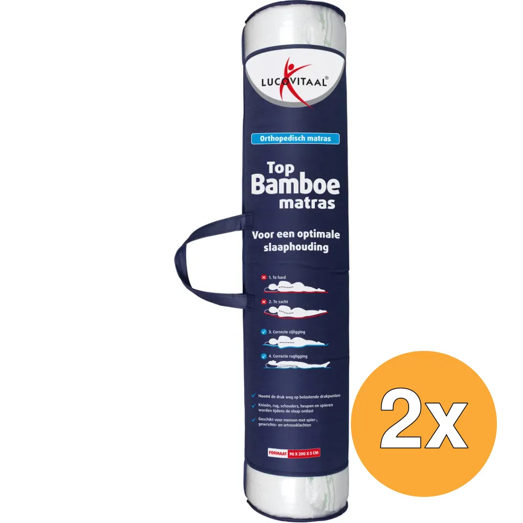 2x Lucovitaal Bamboe Topmatras (1 stuk)