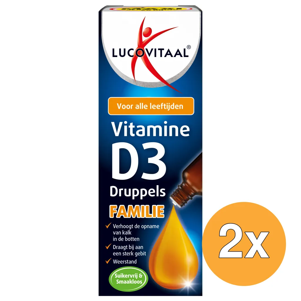 2x Lucovitaal D3 Vitamine Druppels Familie (50 ml)