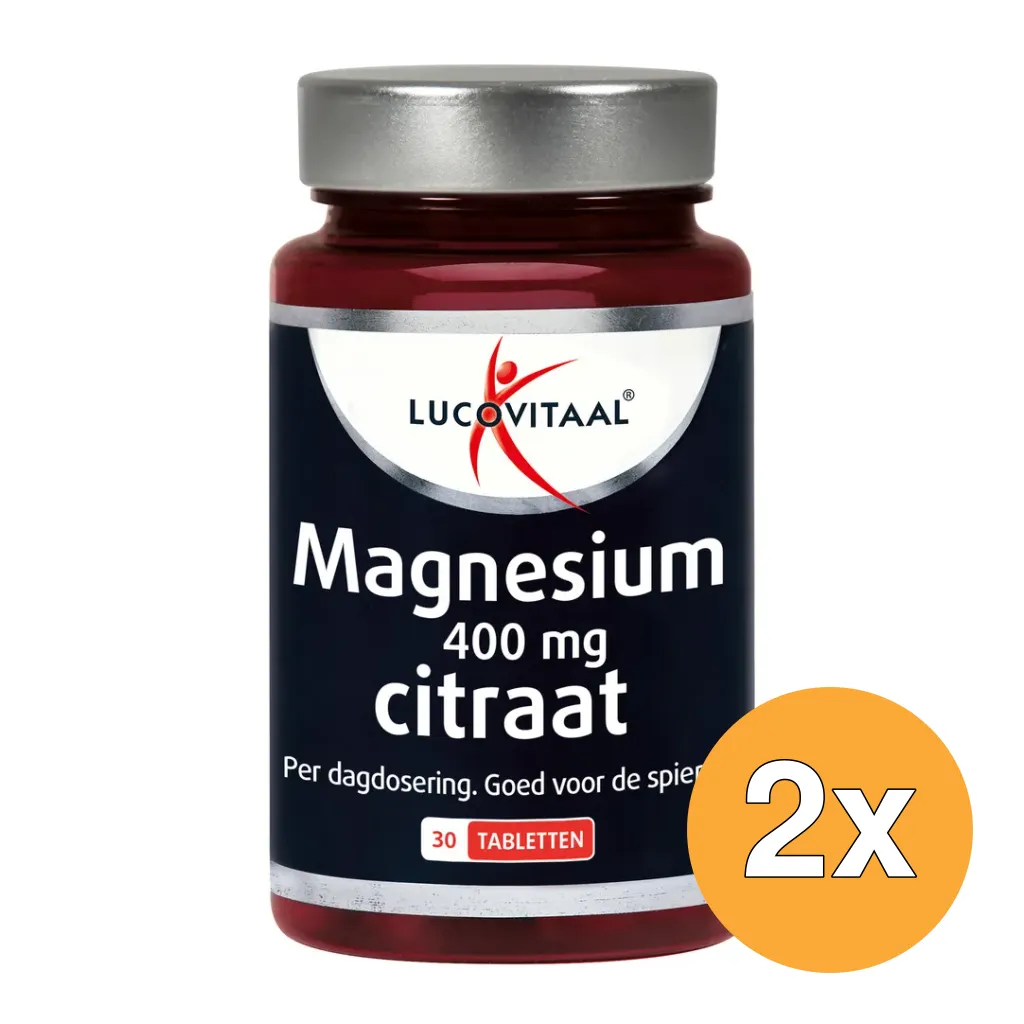 2x Lucovitaal Magnesium Citraat 400mg (30 tabletten)