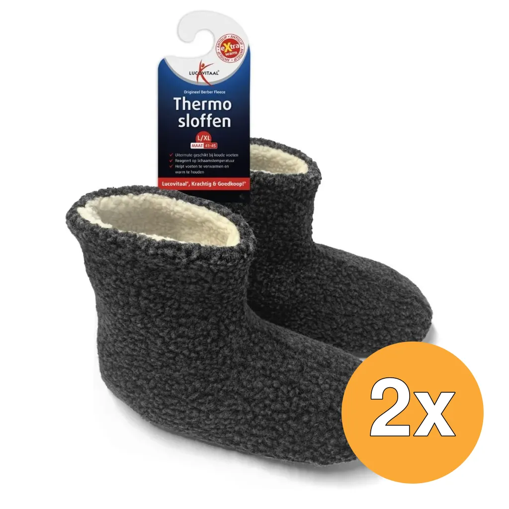 2x Lucovitaal Thermo Berber Slof 41-45 (1 paar)