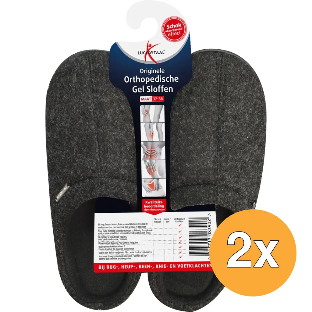 2x Lucovitaal Orth. Gel Sloffen 37-38 (1 paar)