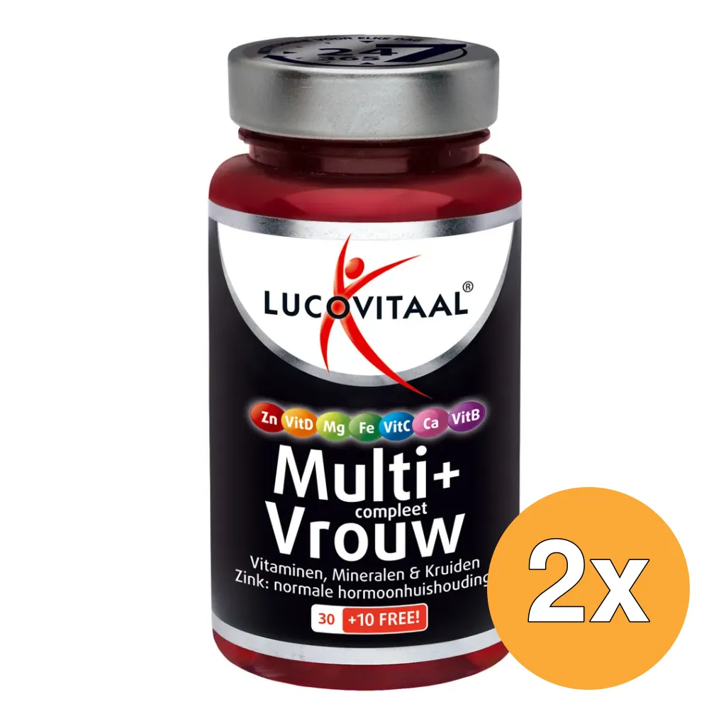 2x Lucovitaal Multi+ Compleet Vrouw (40 tabletten)