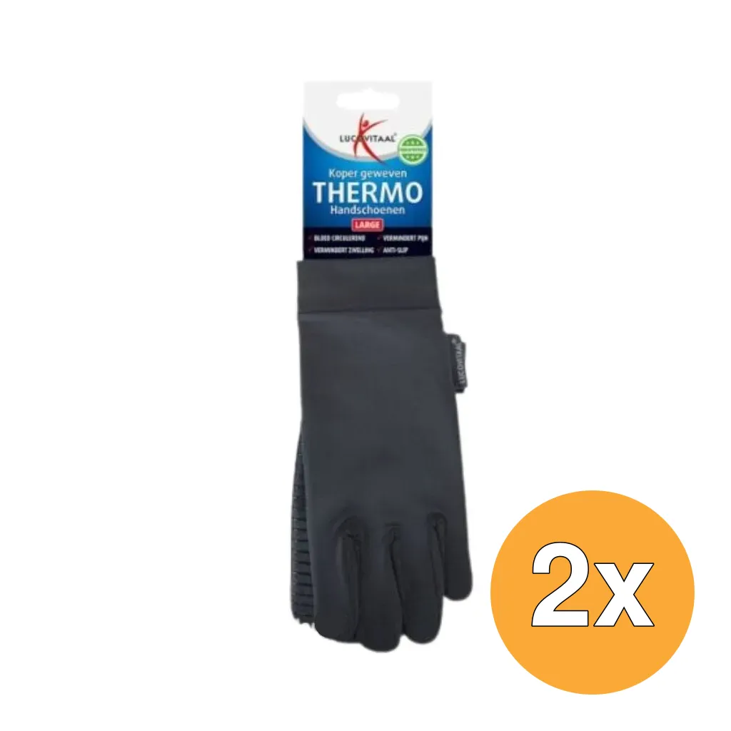 2x Lucovitaal Koper Thermo Handschoenen Large (1 paar)