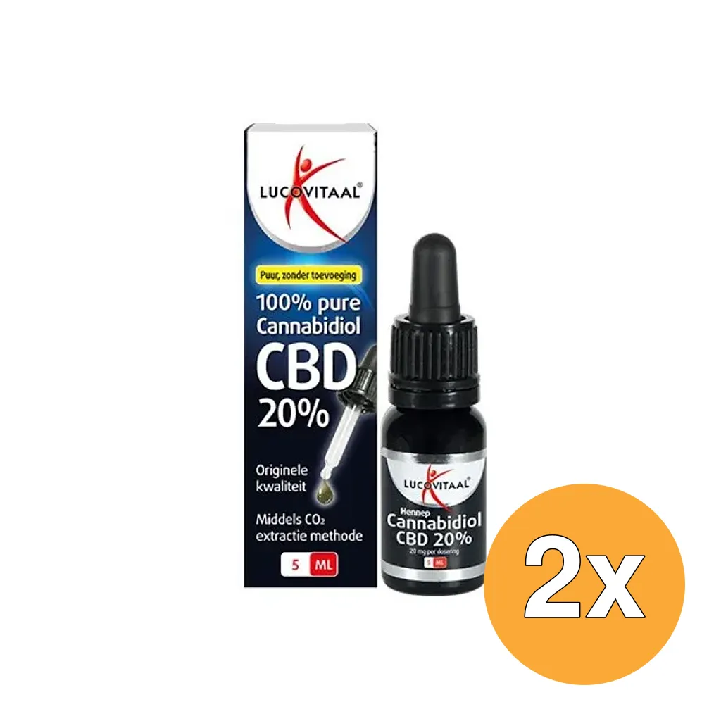 2x Lucovitaal CBD Olie 20% (5 ml)