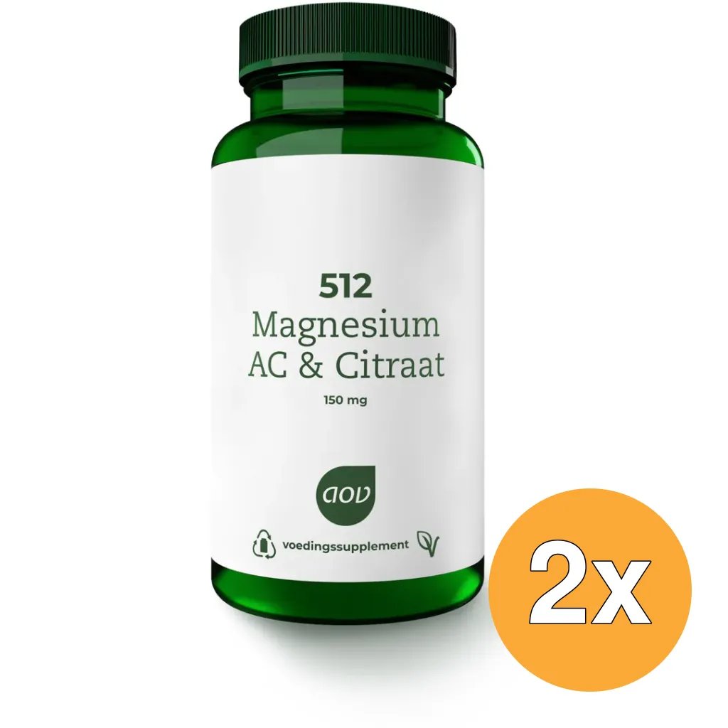 2x AOV 512 Magnesium AC & citraat 150mg (60 tabletten)