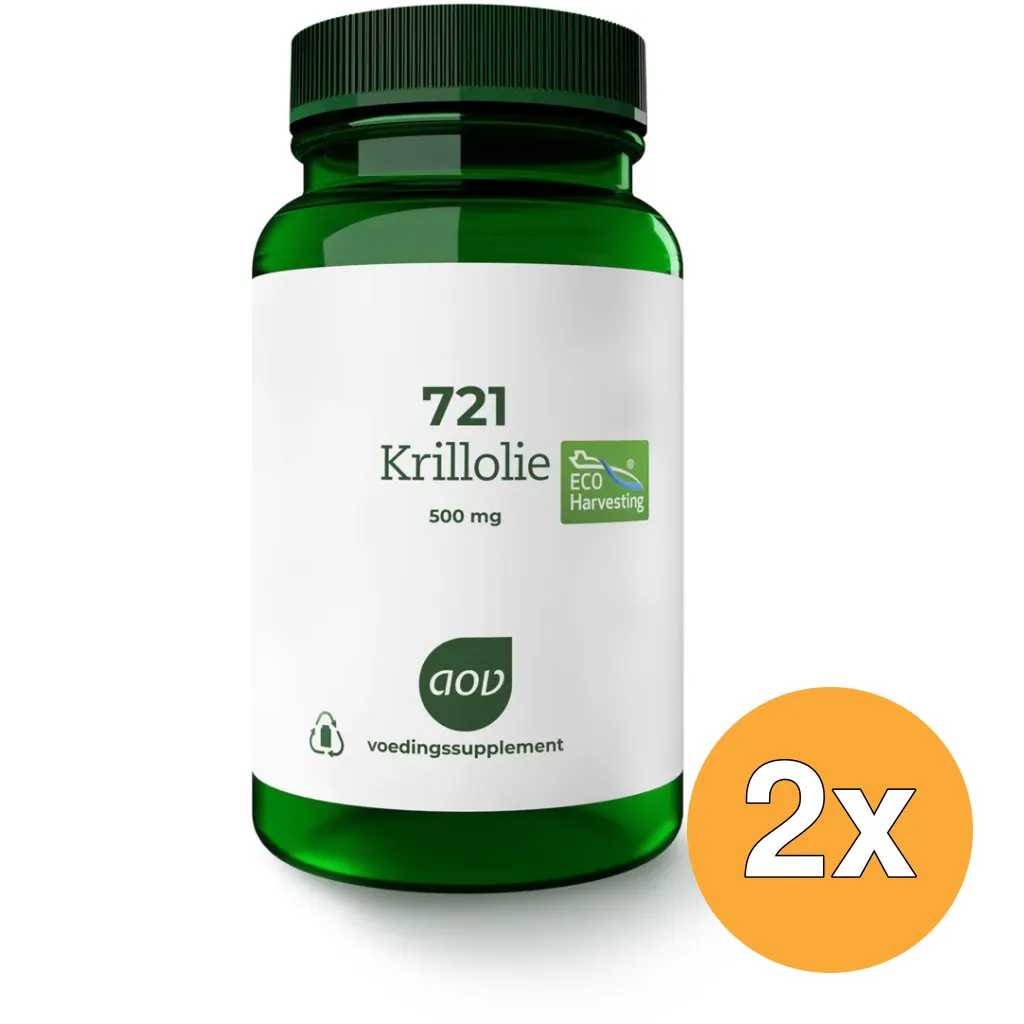 2x Aov 721 Krillolie (60 capsules)
