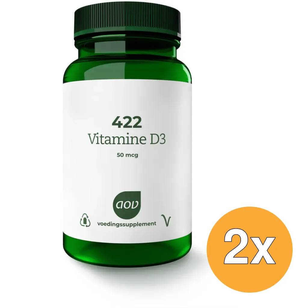 2x AOV 422 Vitamine D3 50mcg (120 tabletten)