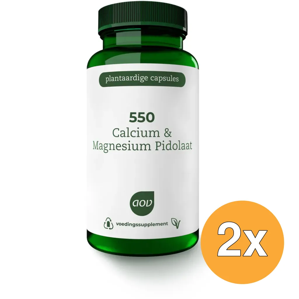 2x AOV 550 Calcium magnesium pidolaat (90 vega capsules)