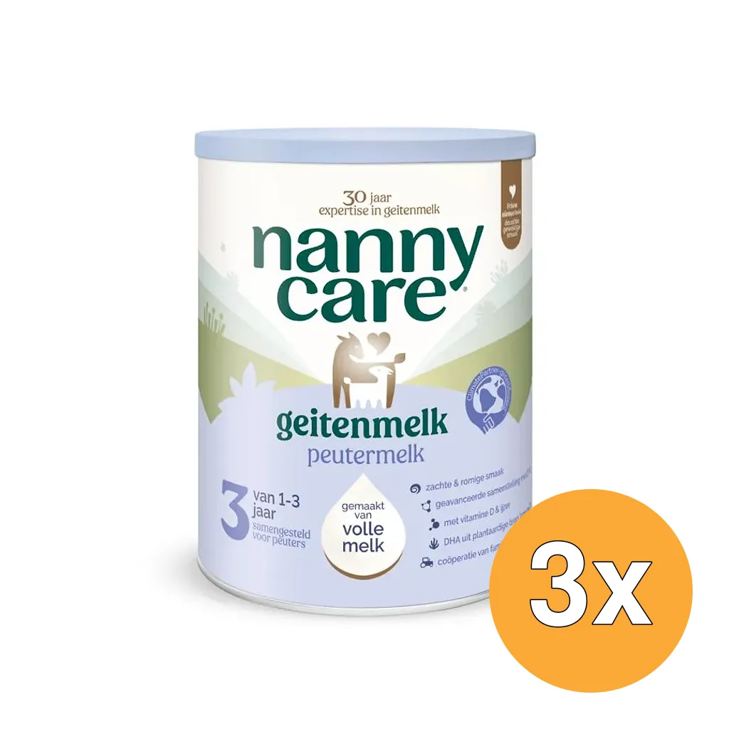3x Nannycare Peutermelk (800 gr)
