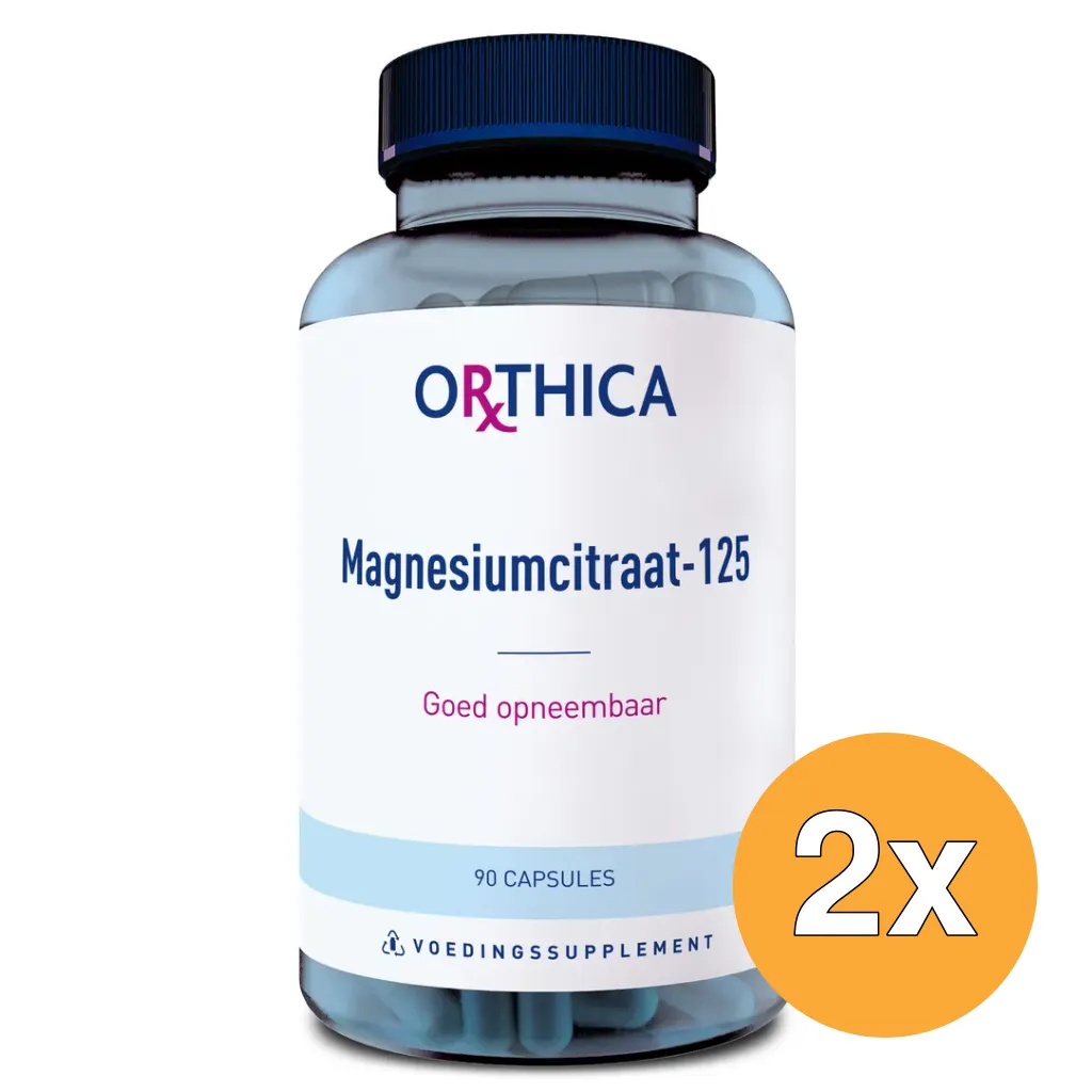 2x Orthica Magnesium citraat 125 (90 capsules)