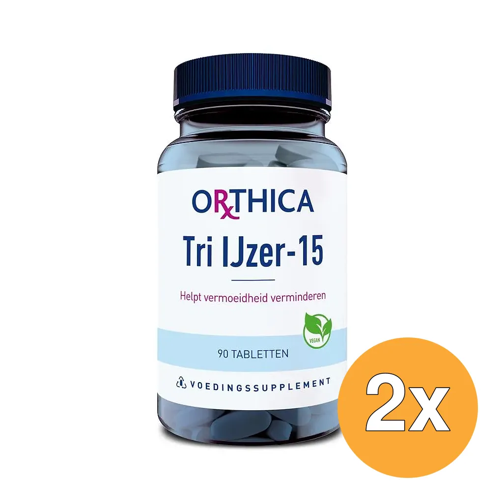 2x Orthica Tri ijzer 15 (90 tabletten)