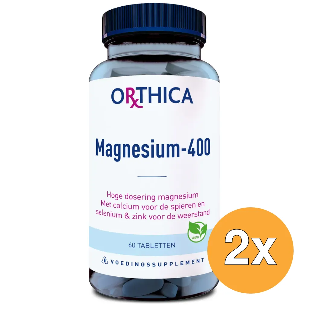 2x Orthica Magnesium 400 (60 tabletten)