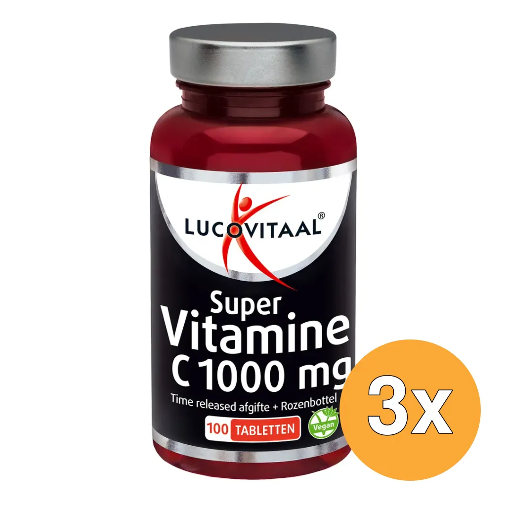 3x Lucovitaal Super Vitamine C 1000mg (100 tabletten)