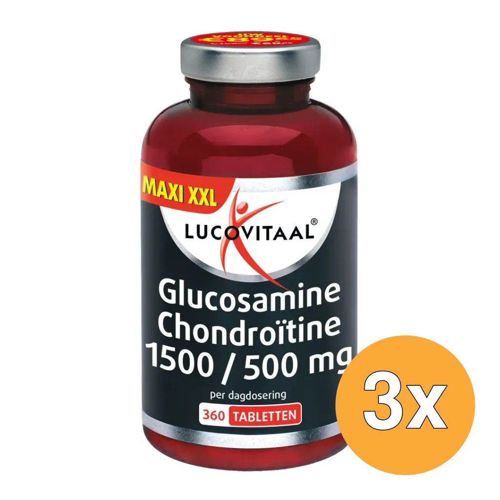 3x Lucovitaal Glucosamine Chondroïtine (360 tabletten)