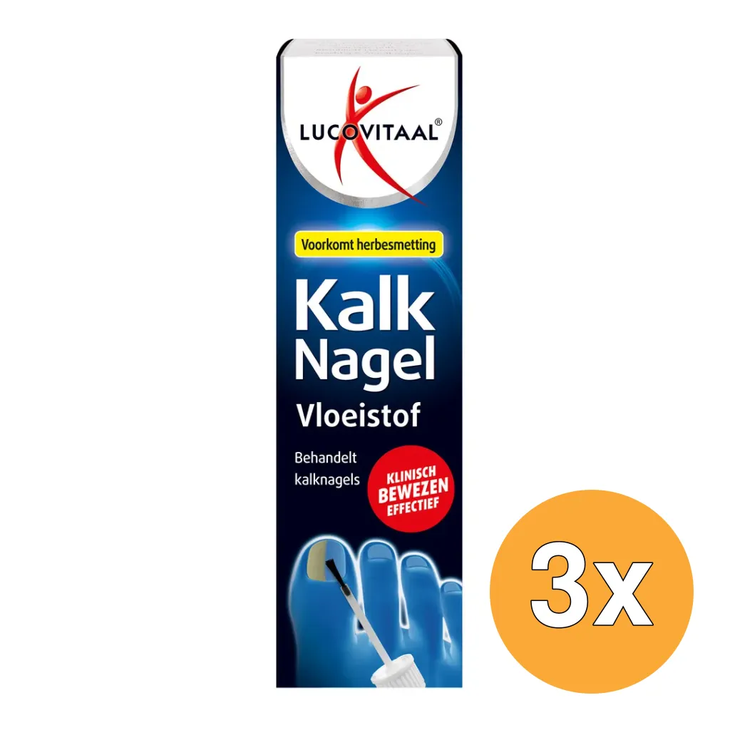 3x Lucovitaal Kalknagel Behandelingsvloeistof (10 ml)