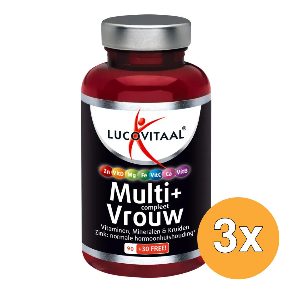 3x Lucovitaal Multivitamine Vrouw (120 tabletten)