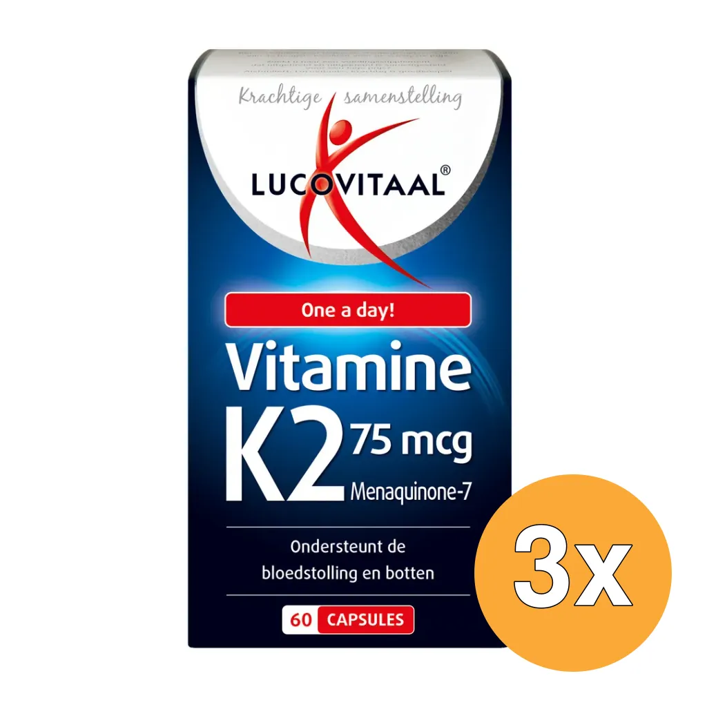 3x Lucovitaal Vitamine K2 75mcg (60 capsules)