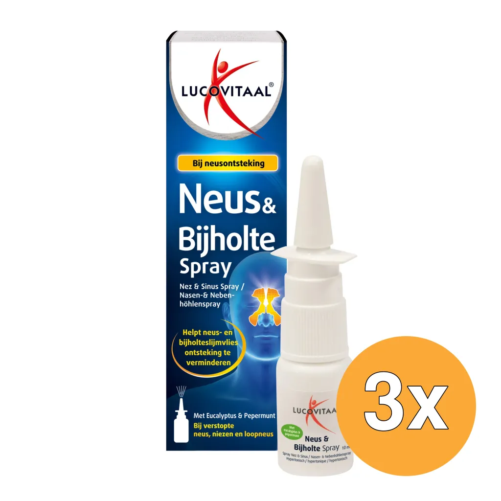 3x Lucovitaal Neus & Bijholte Spray (10 ml)