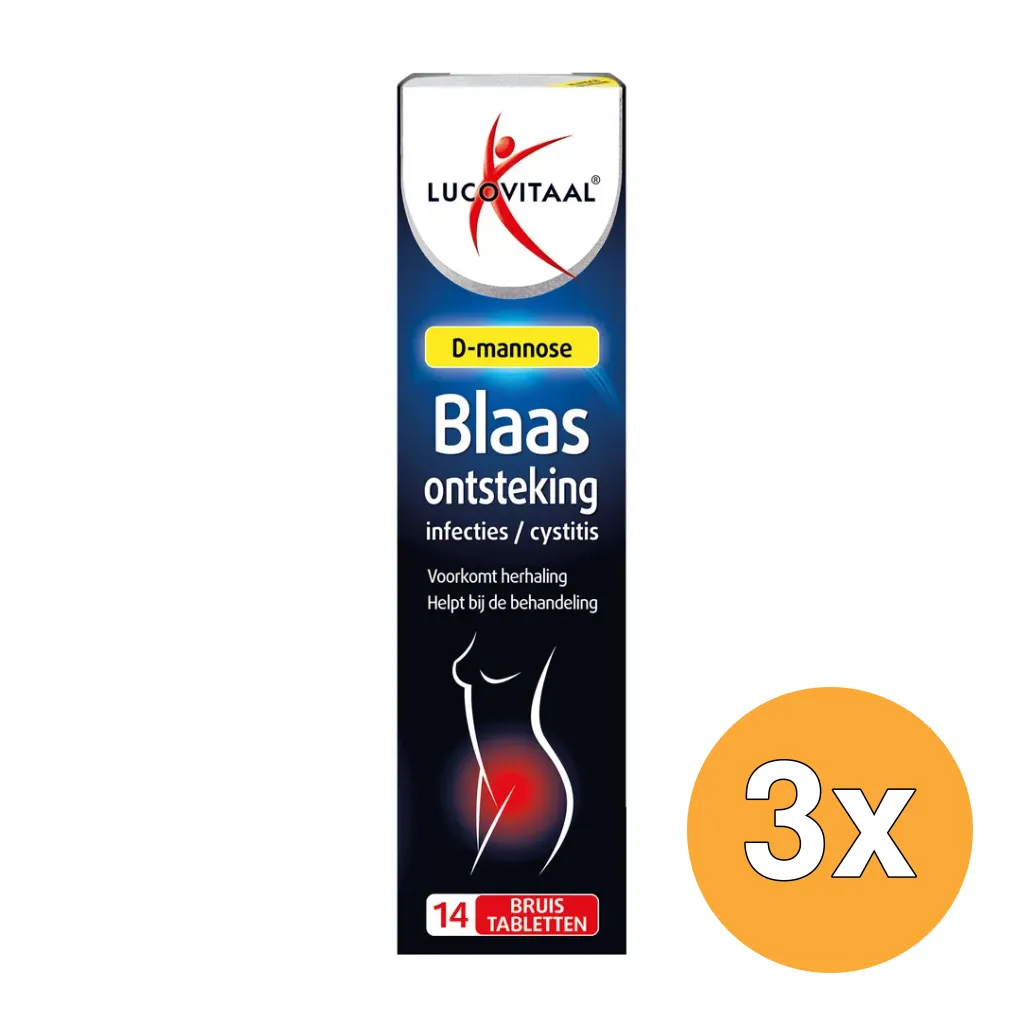 3x Lucovitaal D-Mannose Blaasontsteking (14 bruistabletten)