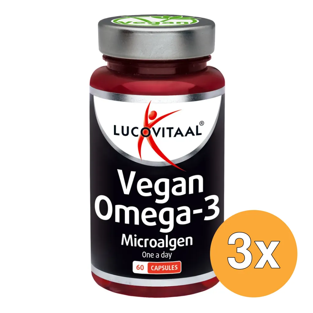 3x Lucovitaal Vegan Omega-3 Microalgen (60 capsules)
