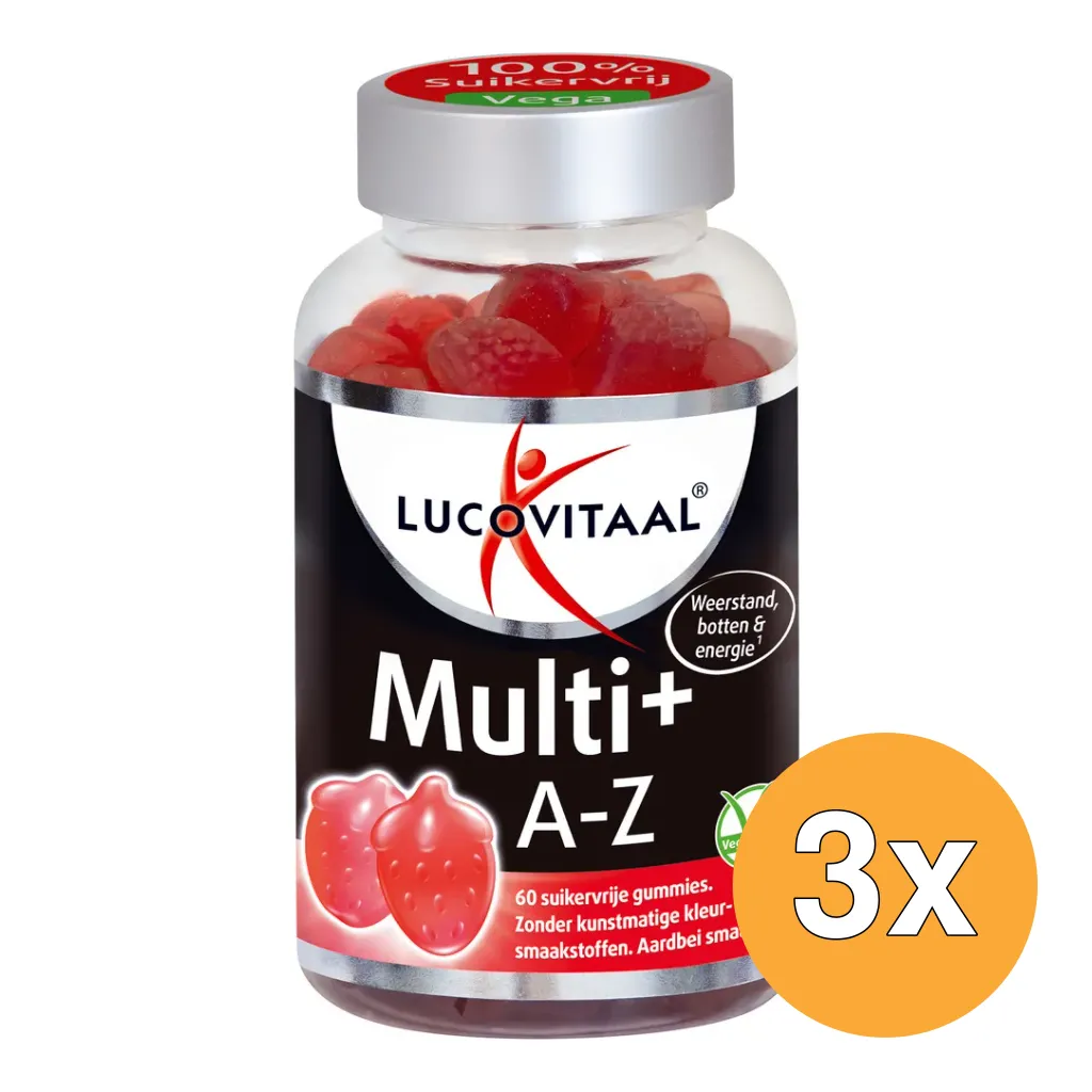 3x Lucovitaal Multi+ A-Z (60 gummies)