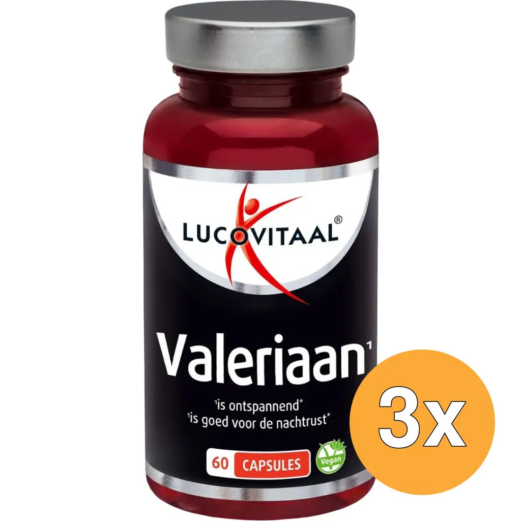 3x Lucovitaal Valeriaan 200mg (60 capsules)