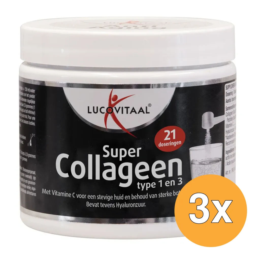 3x Lucovitaal Super Collageen Poeder (54,6 gr)