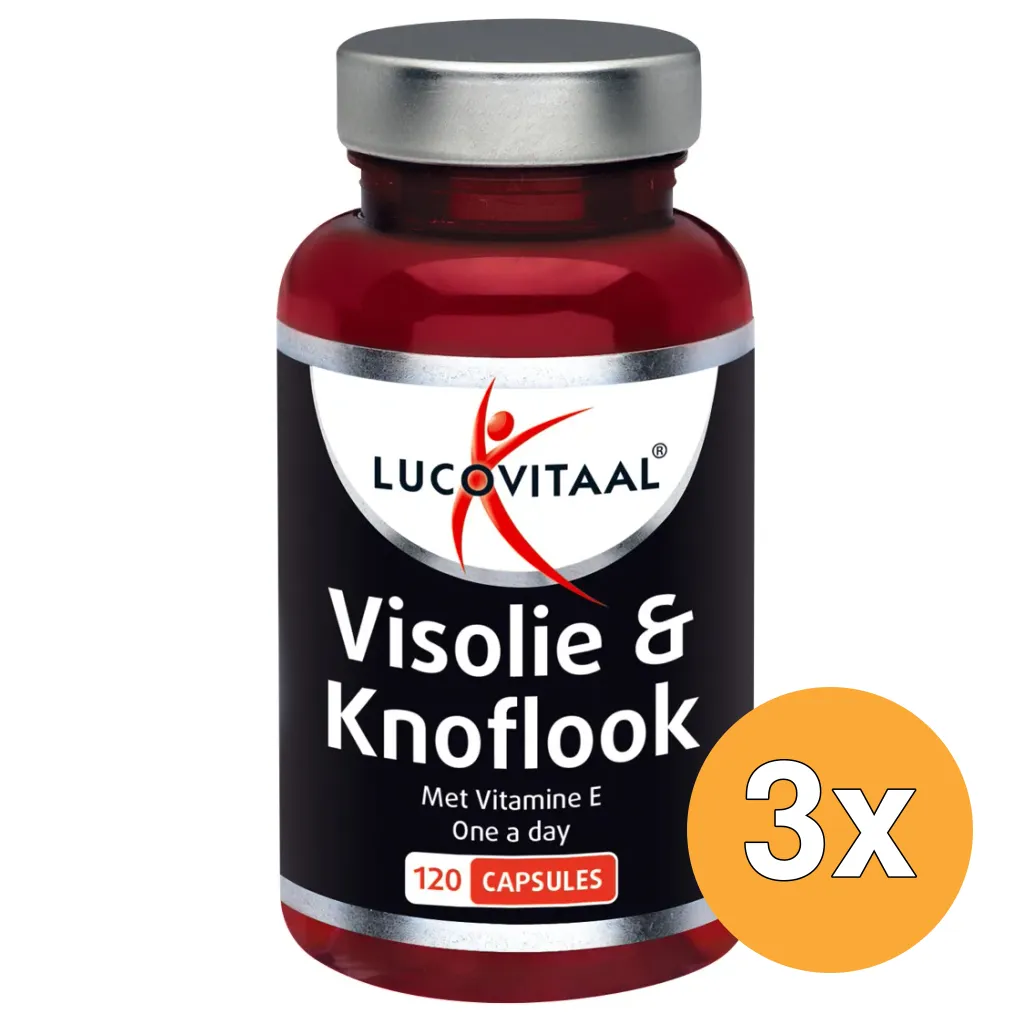 3x Lucovitaal Visolie & Knoflook (120 capsules)
