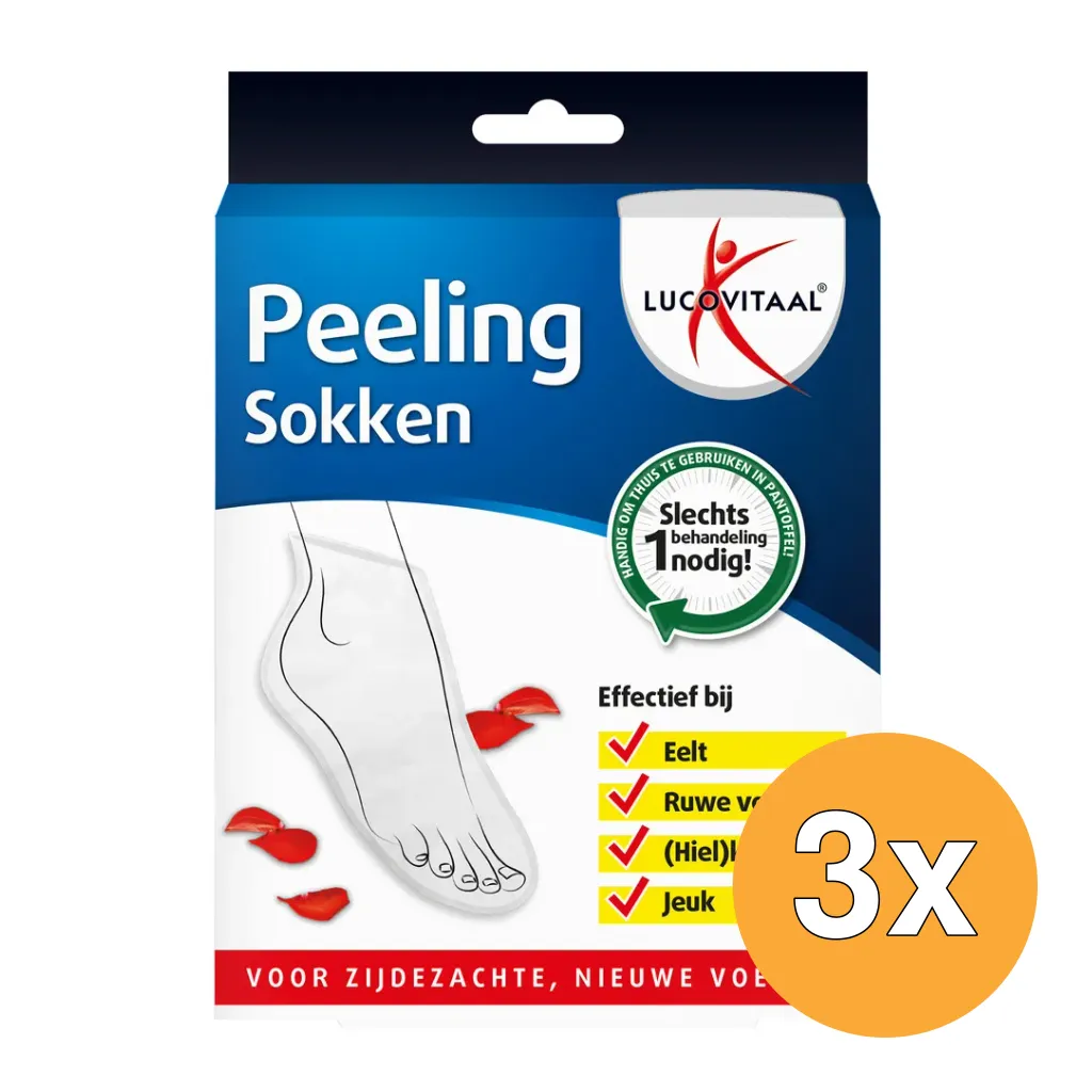 3x Lucovitaal Peeling Sokken (1 paar)