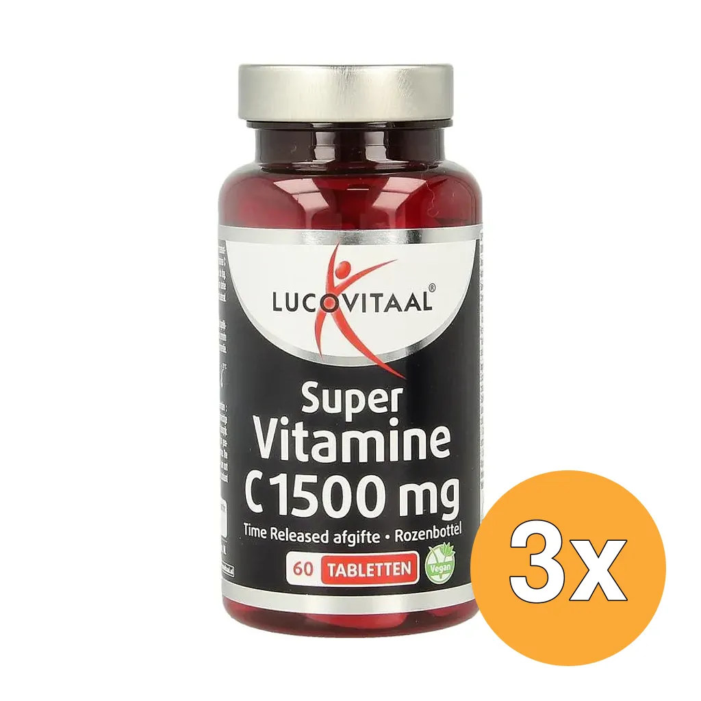 3x Lucovitaal Super Vitamine C 1500mg (60 tabletten)