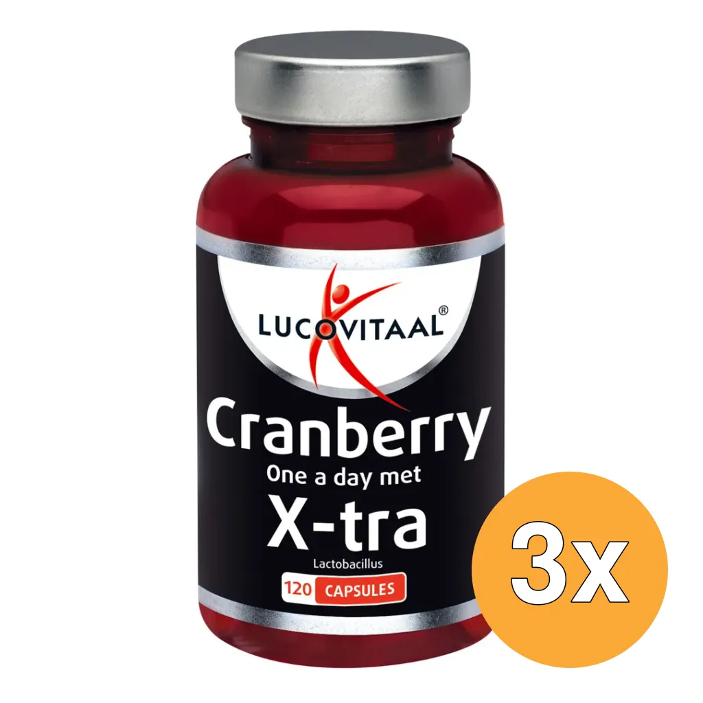 3x Lucovitaal Cranberry X-tra Lactobacillus (120 capsules)
