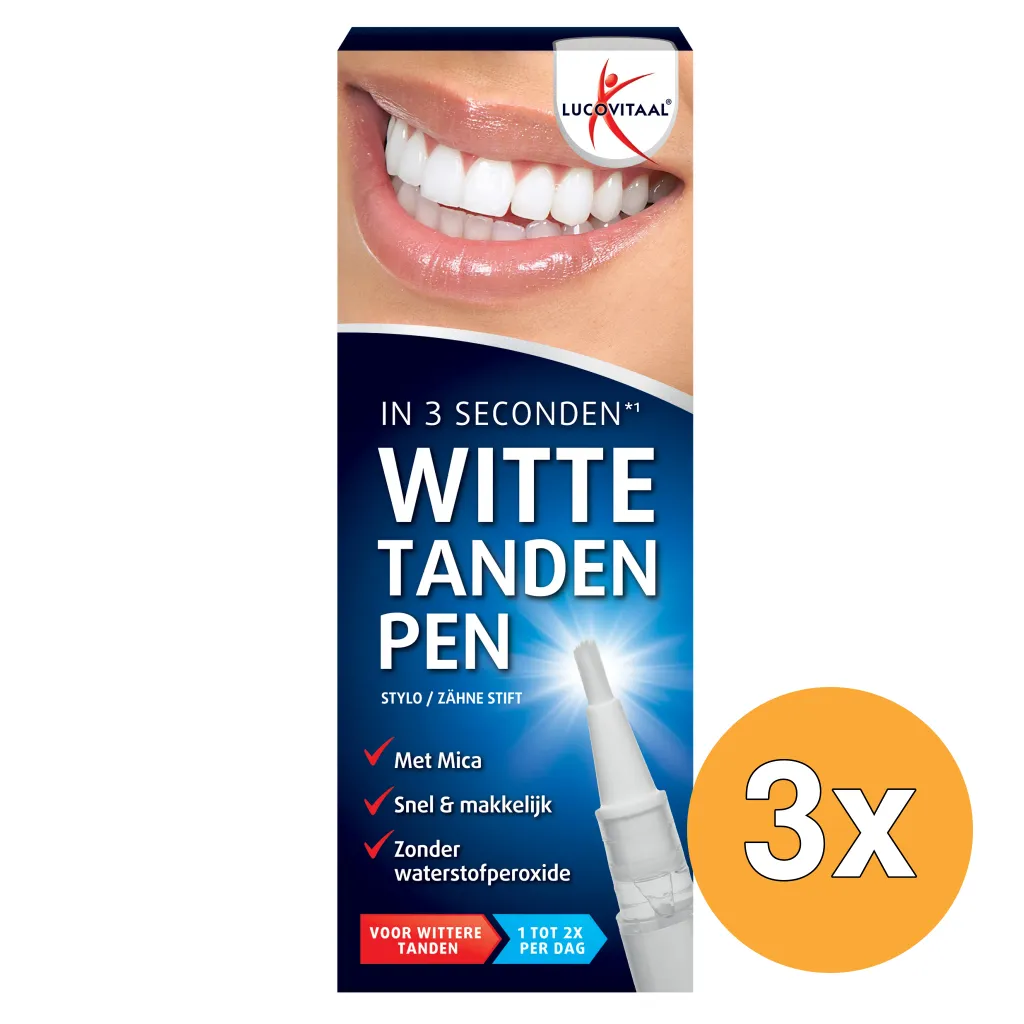 3x Lucovitaal Witte Tanden Pen (2 ml)