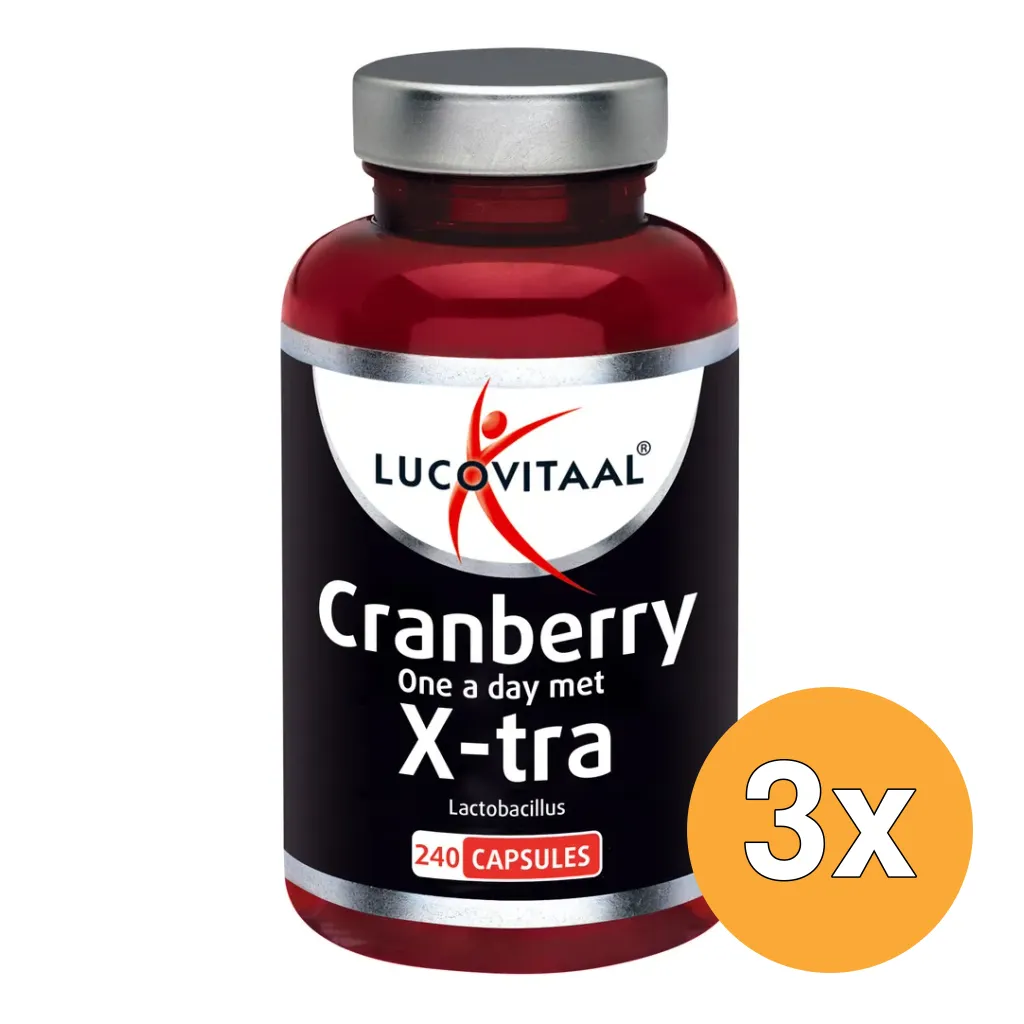 3x Lucovitaal Cranberry X-tra Lactobacillus (240 capsules)