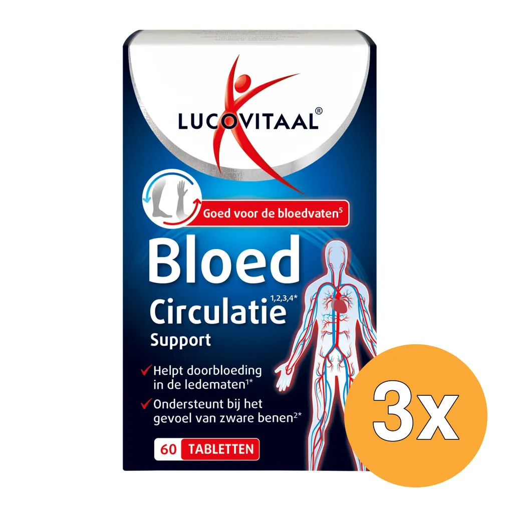 3x Lucovitaal Bloedcirculatie Support (60 tabletten)